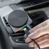 Proove - Autós tartó vezeték nélküli töltéssel Neostorm (WHNS15002003) - Szellőzőrácsra, Mágneses Qi2, 15W, RGB, Aluminum - Grey