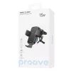 Proove - Autós tartó vezeték nélküli töltéssel Triple Clamp (WHTC15010001) - Szellőzőrácsra, Automata karok, 15W, 4.0"-6.9" - Black