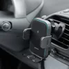 Proove - Autós tartó vezeték nélküli töltéssel Triple Clamp Pro (WHTP15010004) - 2in1 Mount, Automatic, LED, Qi2 15W - Metal Grey