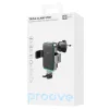 Proove - Autós tartó vezeték nélküli töltéssel Triple Clamp Pro (WHTP15010004) - 2in1 Mount, Automatic, LED, Qi2 15W - Metal Grey