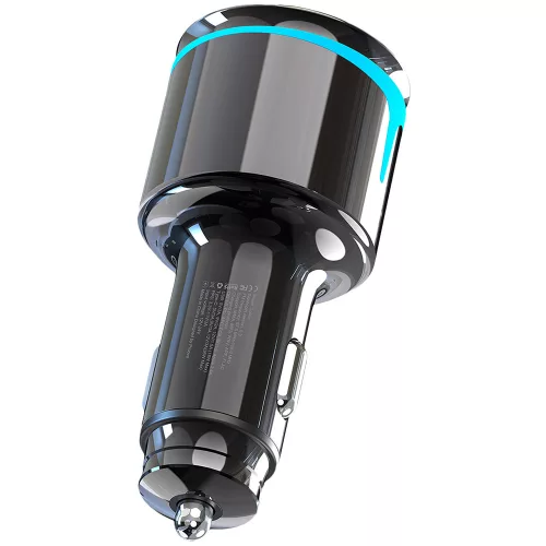 Proove - Car Charger with FM Modulator (FMNX30110001) - USB, Type-C, U-Disk, TF, Bluetooth 5.3, Fast Charge, 30W, LED - Black