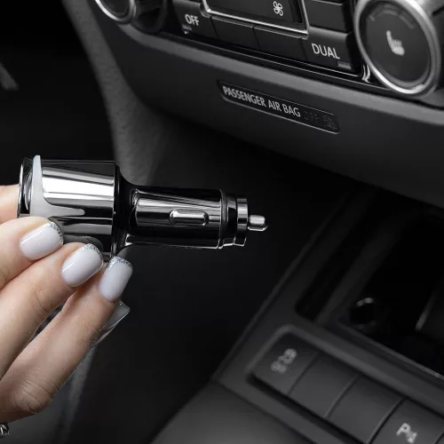 Proove - Car Charger with FM Modulator (FMNX30110001) - USB, Type-C, U-Disk, TF, Bluetooth 5.3, Fast Charge, 30W, LED - Black