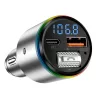 Proove - Car Charger with FM Modulator (FMPD30110006) - USB, Type-C, AUX, Bluetooth 5.3, Fast Charge, 30W, 12-24V - Silver