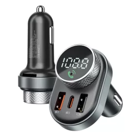   Proove - Car Charger with FM Modulator (FMSL30110001) - USB, Type-C, U-Disk, TF, Bluetooth 5.4, Fast Charge, 30W - Black