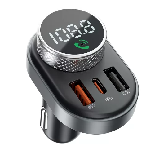 Proove - Car Charger with FM Modulator (FMSL30110001) - USB, Type-C, U-Disk, TF, Bluetooth 5.4, Fast Charge, 30W - Black