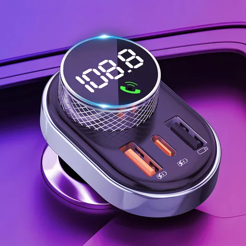 Proove - Car Charger with FM Modulator (FMSL30110001) - USB, Type-C, U-Disk, TF, Bluetooth 5.4, Fast Charge, 30W - Black