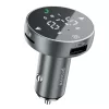 Proove - Car Charger with FM Modulator (FMSS30110003) - with Touch Screen, USB, Type-C, U-Disk, TF, Bluetooth 5.0, 30W - Grey