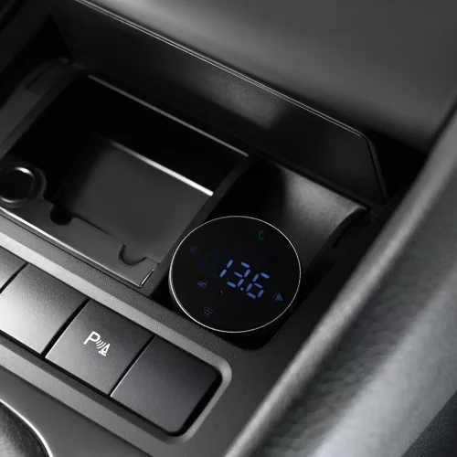 Proove - Car Charger with FM Modulator (FMSS30110003) - with Touch Screen, USB, Type-C, U-Disk, TF, Bluetooth 5.0, 30W - Grey