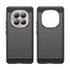 Techsuit - Carbon szilikon tok - Xiaomi Redmi Note 15 Pro 4G - Fekete