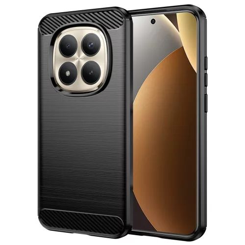 Techsuit - Carbon szilikon tok - Xiaomi Redmi Note 15 Pro+ 5G / Poco M8 Pro 5G - Fekete