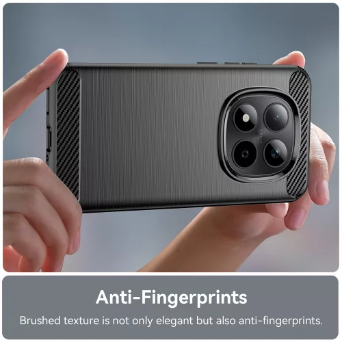 Techsuit - Carbon szilikon tok - Xiaomi Redmi Note 15 Pro+ 5G / Poco M8 Pro 5G - Fekete