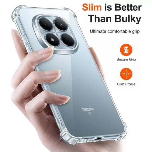 Techsuit - Shockproof Átlátszó Ütésálló Szilikon tok - Xiaomi Redmi Note 15 Pro 4G - Átlátszó