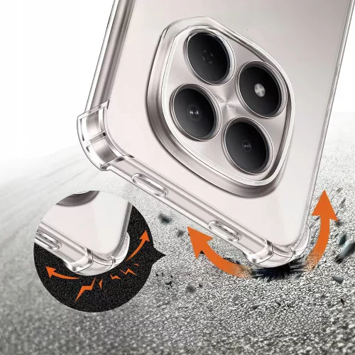 Techsuit - Shockproof Átlátszó Ütésálló Szilikon tok - Xiaomi Redmi Note 15 Pro 5G - Átlátszó