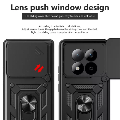 Techsuit - CamShield ütésálló tok - Xiaomi Redmi Note 15 Pro+ 5G / Poco M8 Pro 5G - Fekete