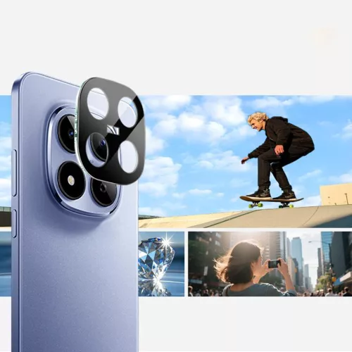 Techsuit - Full Camera - Kameravédő üvegfólia - Xiaomi Redmi Note 15 Pro 4G - Fekete
