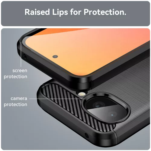 Techsuit - Carbon szilikon tok - Google Pixel 10a - Fekete