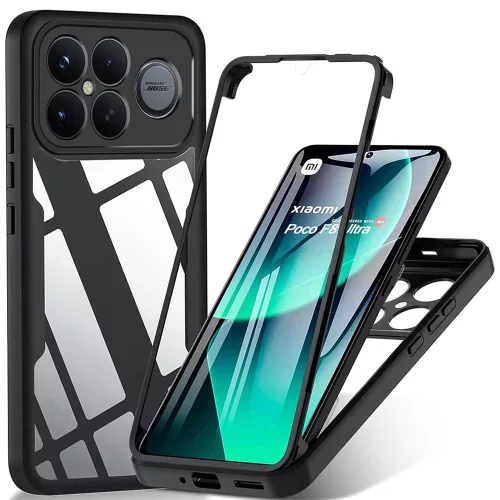 Techsuit - ColorVerse 360 tok kijelzővédővel - Xiaomi Poco F8 Ultra - Fekete