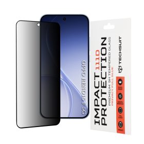   Techsuit - 111D Privacy betekintésgátló üvegfólia - Oppo Reno15 F / Reno15 FS 5G - Fekete
