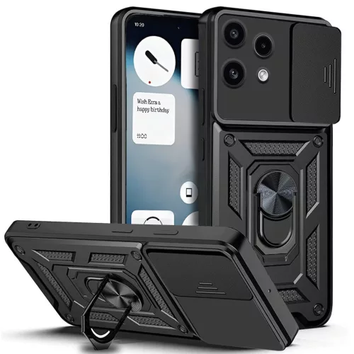 Techsuit - CamShield ütésálló tok - Nothing Phone (3a) Lite - Fekete