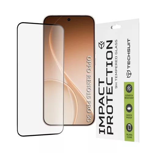 Techsuit - 111D Full Cover / Full Glue üvegfólia - Oppo Reno15 Pro - Fekete széllel