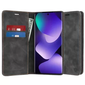   Techsuit - Confy Cover kinyitható tok - Xiaomi Redmi Note 15 5G / Note 15 4G / Poco M8 5G - Fekete