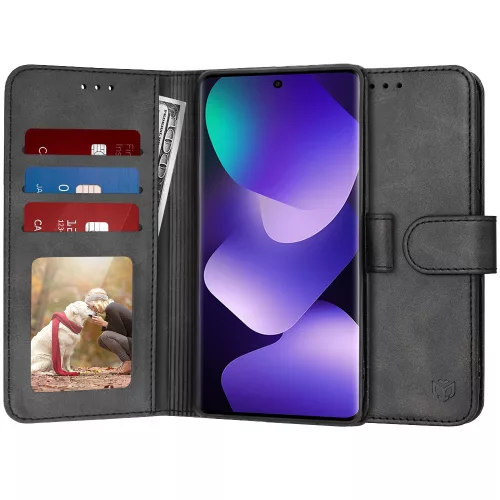 Techsuit - Diary Book kinyitható tok - Xiaomi Redmi Note 15 5G / Note 15 4G / Poco M8 5G - Fekete