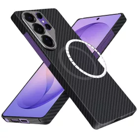   Techsuit - Aramid Fiber MagSafe tok - Samsung Galaxy S26 Ultra - Fekete
