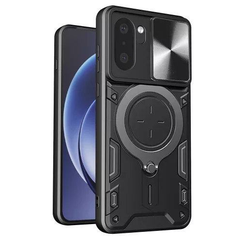 Techsuit - CamGuard Pro tok ütésálló tok - OnePlus 15R - Fekete