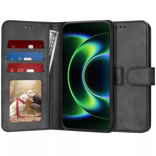 Techsuit - Diary Book kinyitható tok - Xiaomi 17 Ultra - Fekete