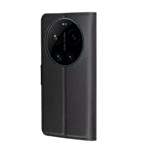 Techsuit - Leather Folio kinyitható tok - Xiaomi 17 Ultra - Fekete