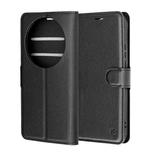 Techsuit - Leather Folio kinyitható tok - Xiaomi 17 Ultra - Fekete