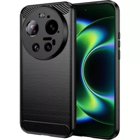 Techsuit - Carbon szilikon tok - Xiaomi 17 Ultra - Fekete