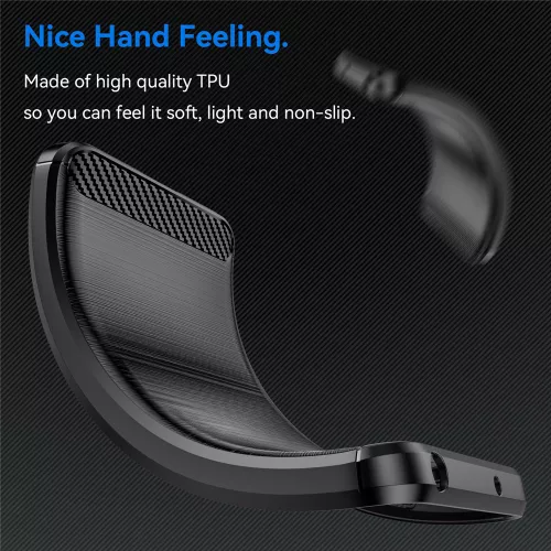 Techsuit - Carbon szilikon tok - Xiaomi 17 Ultra - Fekete