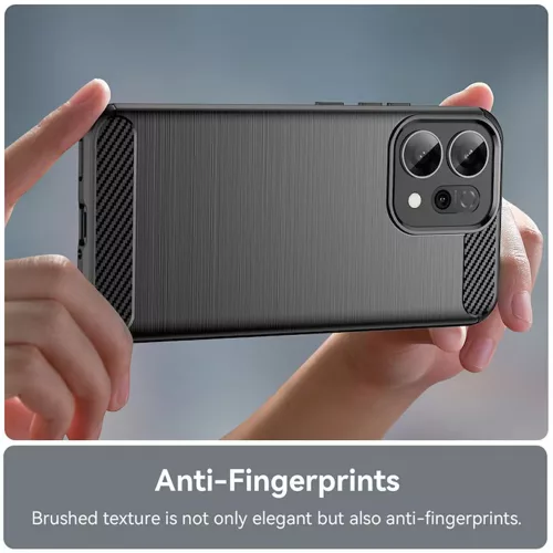 Techsuit - Carbon szilikon tok - Oppo Reno15 F / Reno15 FS 5G - Fekete