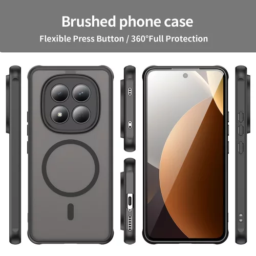Techsuit - HaloFrost II MagSafe tok - Xiaomi Redmi Note 15 Pro 4G - Fekete