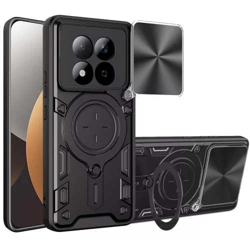 Techsuit - CamGuard Pro tok ütésálló tok - Xiaomi Redmi Note 15 Pro 5G - Fekete