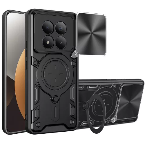 Techsuit - CamGuard Pro ütésálló tok - Xiaomi Redmi Note 15 Pro+ 5G / Poco M8 Pro 5G - Fekete
