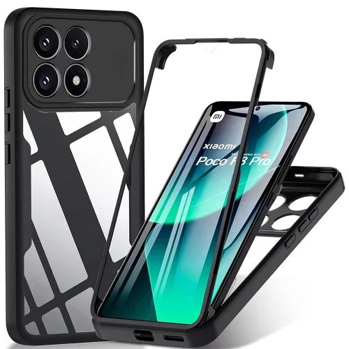 Techsuit - ColorVerse 360 tok kijelzővédővel - Xiaomi Poco F8 Pro - Fekete