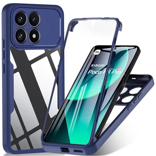 Techsuit - ColorVerse 360 tok kijelzővédővel - Xiaomi Poco F8 Pro - Kék