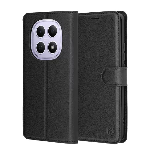 Techsuit - Leather Folio kinyitható tok - Xiaomi Redmi Note 15 5G / Note 15 4G / Poco M8 5G - Fekete