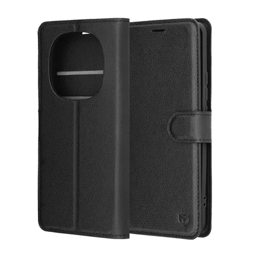 Techsuit - Leather Folio kinyitható tok - Xiaomi Redmi Note 15 5G / Note 15 4G / Poco M8 5G - Fekete