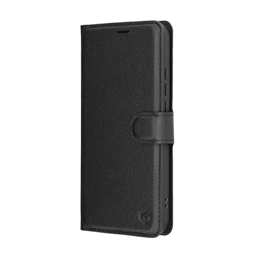 Techsuit - Leather Folio kinyitható tok - Xiaomi Redmi Note 15 Pro 5G - Fekete