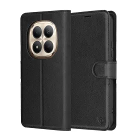   Techsuit - Leather Folio kinyitható tok - Xiaomi Redmi Note 15 Pro+ 5G / Poco M8 Pro 5G - Fekete