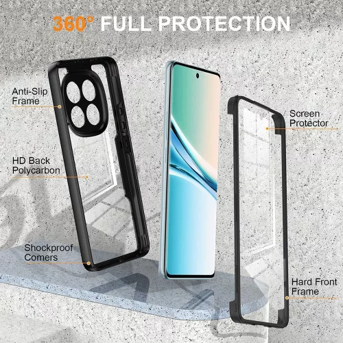 Techsuit - ColorVerse 360 tok kijelzővédővel - Xiaomi Redmi Note 15 4G - Fekete