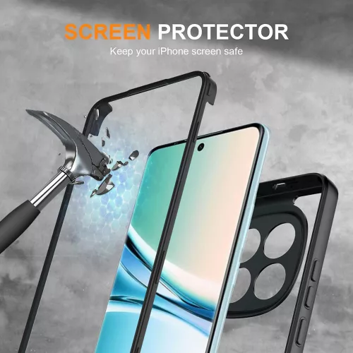 Techsuit - ColorVerse 360 tok kijelzővédővel - Xiaomi Redmi Note 15 4G - Fekete