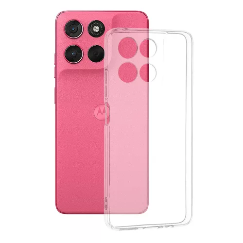 Techsuit - Clear Silicone - Motorola Moto G57 Power / G67 Power - Átlátszó tok