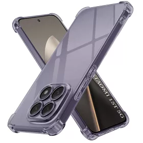   Techsuit - Shockproof Átlátszó Ütésálló Szilikon tok - Xiaomi 15T - Átlátszó fekete