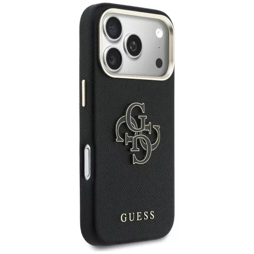 Guess - Keménytok Logó (GUHCP17L5PS4RGGK) - iPhone 17 Pro - Fekete