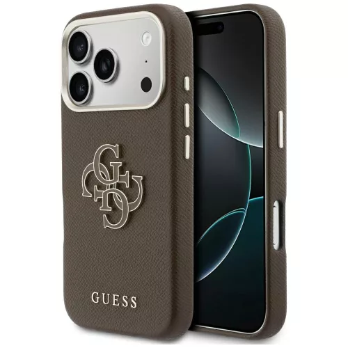 Guess - Keménytok Logó (GUHCP17L5PS4RGGW) - iPhone 17 Pro - Barna