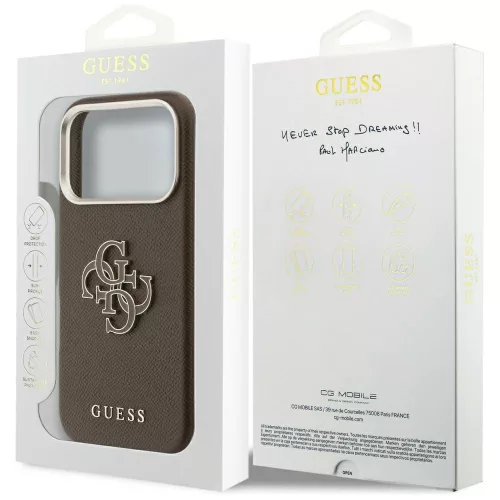 Guess - Keménytok Logó (GUHCP17L5PS4RGGW) - iPhone 17 Pro - Barna